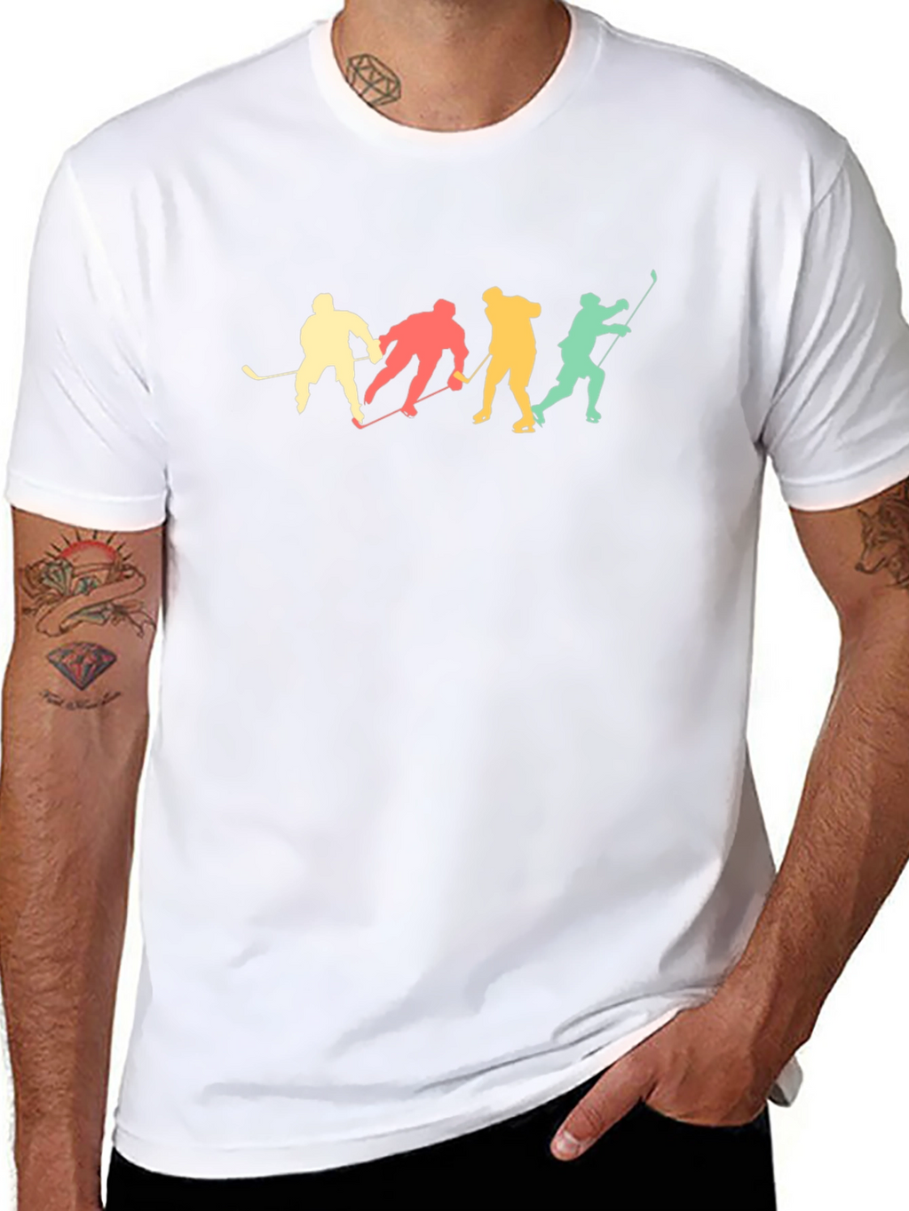 Retro Hockey Player Silhouette T-Shirt