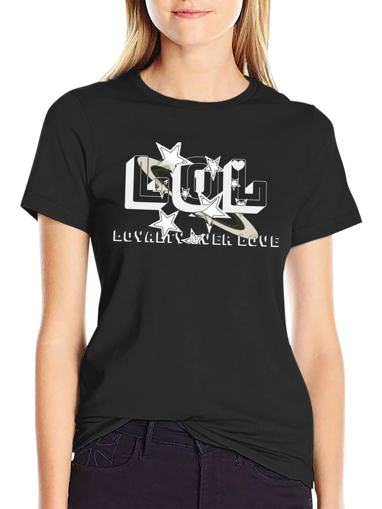 Loyalty Over Love Graphic Tee - Black