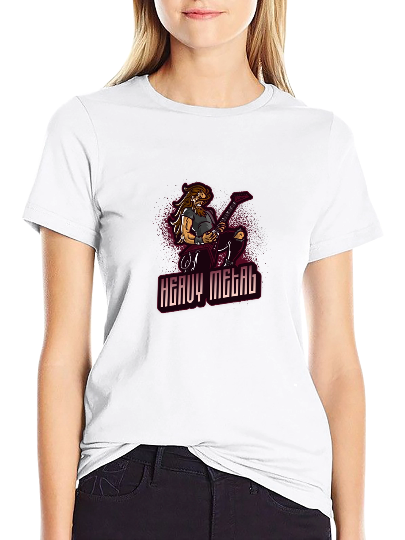 Heavy Metal Guitarist Graphic T-Shirt