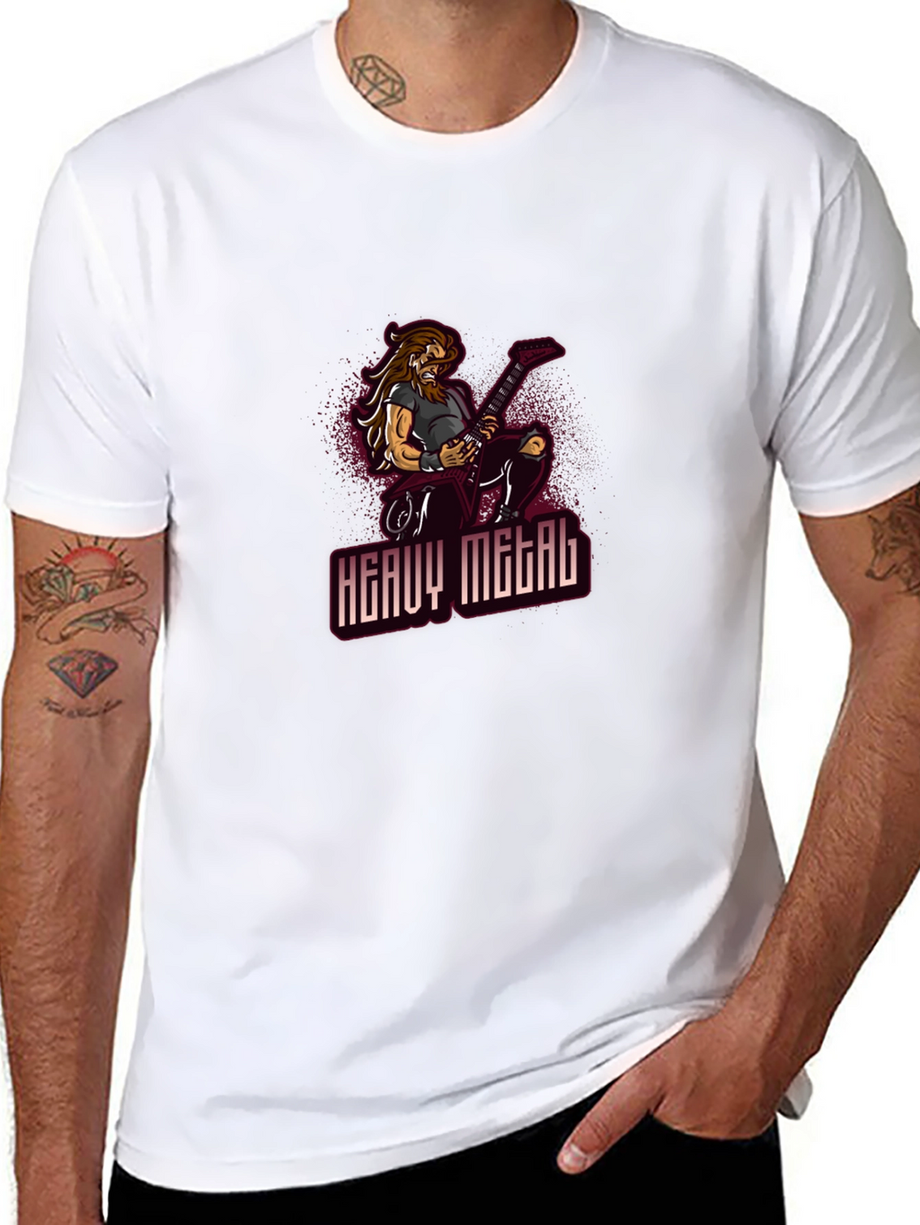 Heavy Metal Guitarist Graphic T-Shirt