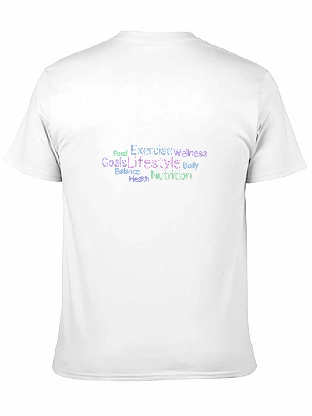 Wellness Word Art T-Shirt - Lifestyle Goals