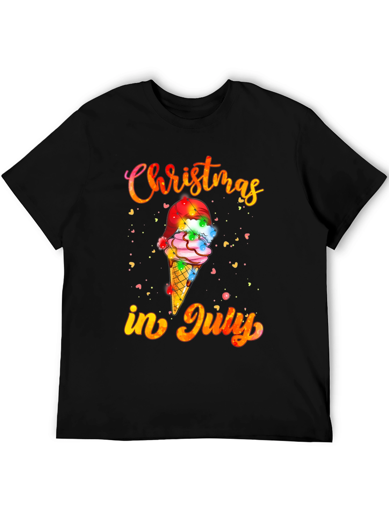 Christmas in July T-Shirt Ice Cream Santa Hat