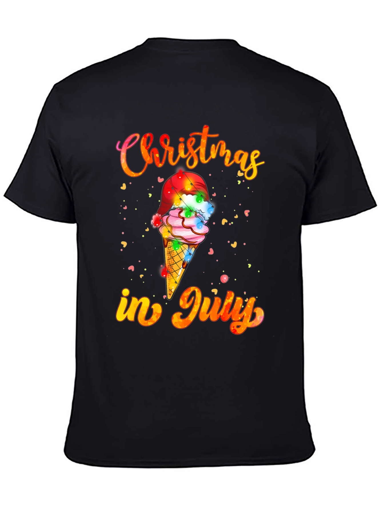 Christmas in July T-Shirt Ice Cream Santa Hat