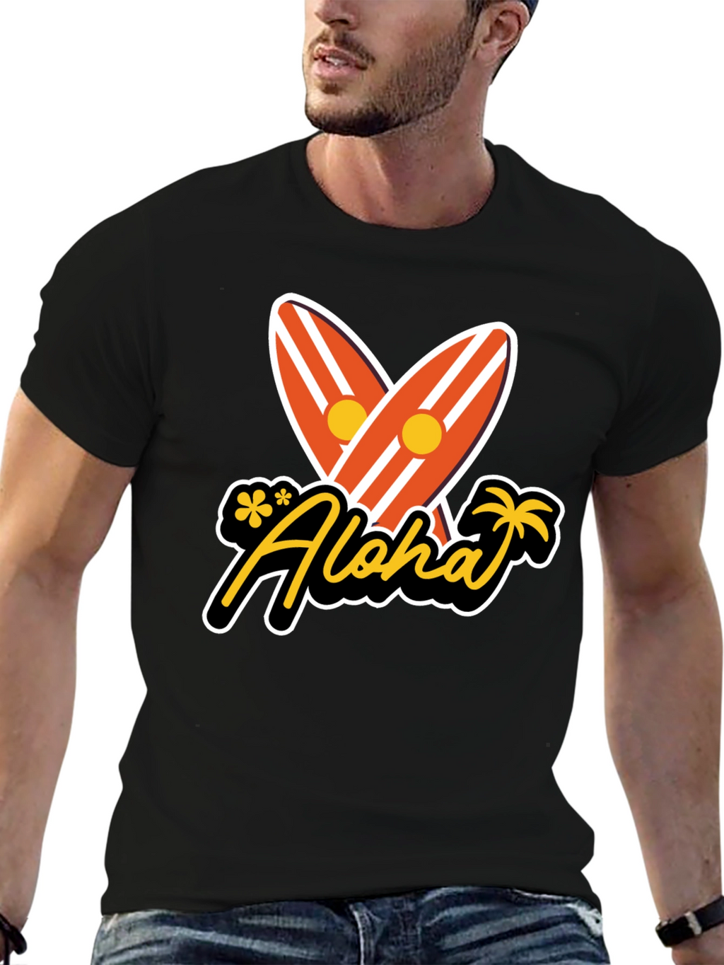 Aloha Surfboard Graphic T-Shirt