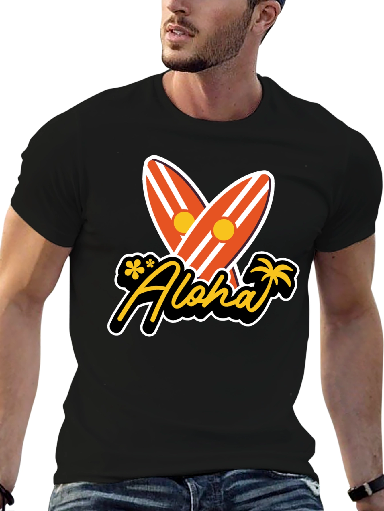 Aloha Surfboard Graphic T-Shirt