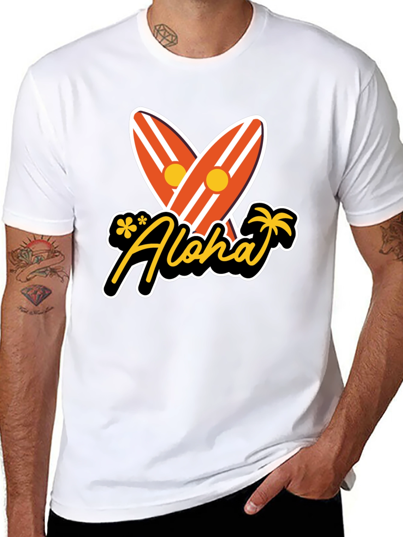 Aloha Surfboard Graphic T-Shirt
