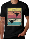 Retro Sunset Goose Footprint T-Shirt