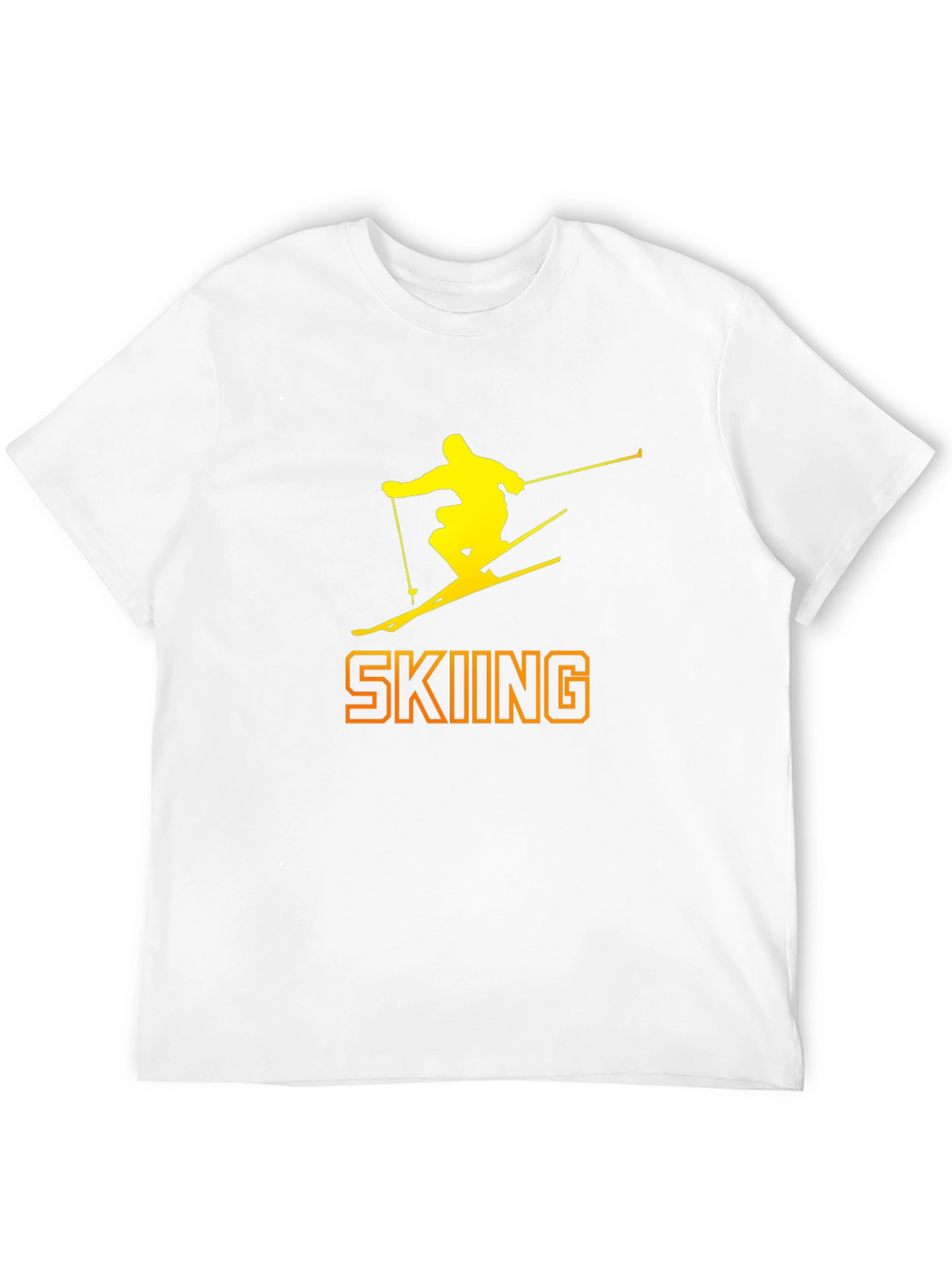 Skiing Silhouette Graphic Tee - Black