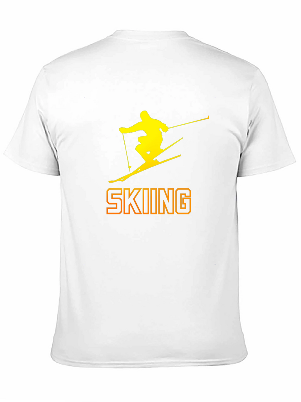 Skiing Silhouette Graphic Tee - Black