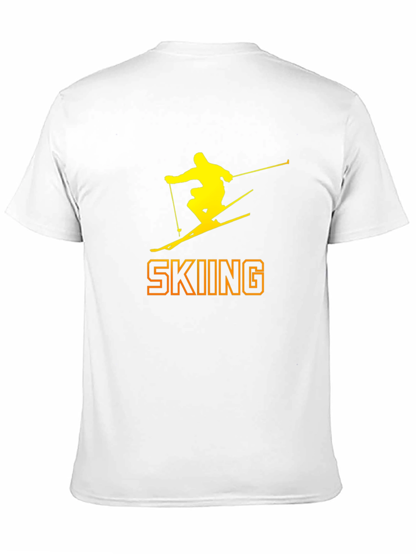 Skiing Silhouette Graphic Tee - Black