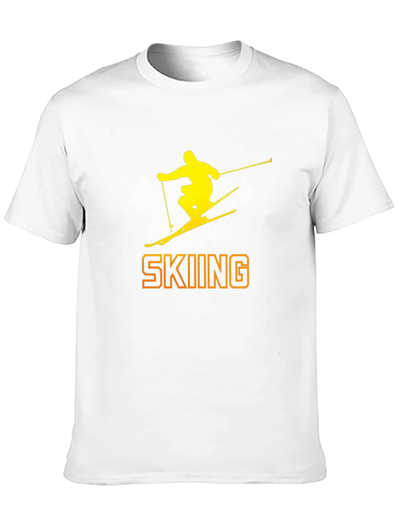 Skiing Silhouette Graphic Tee - Black