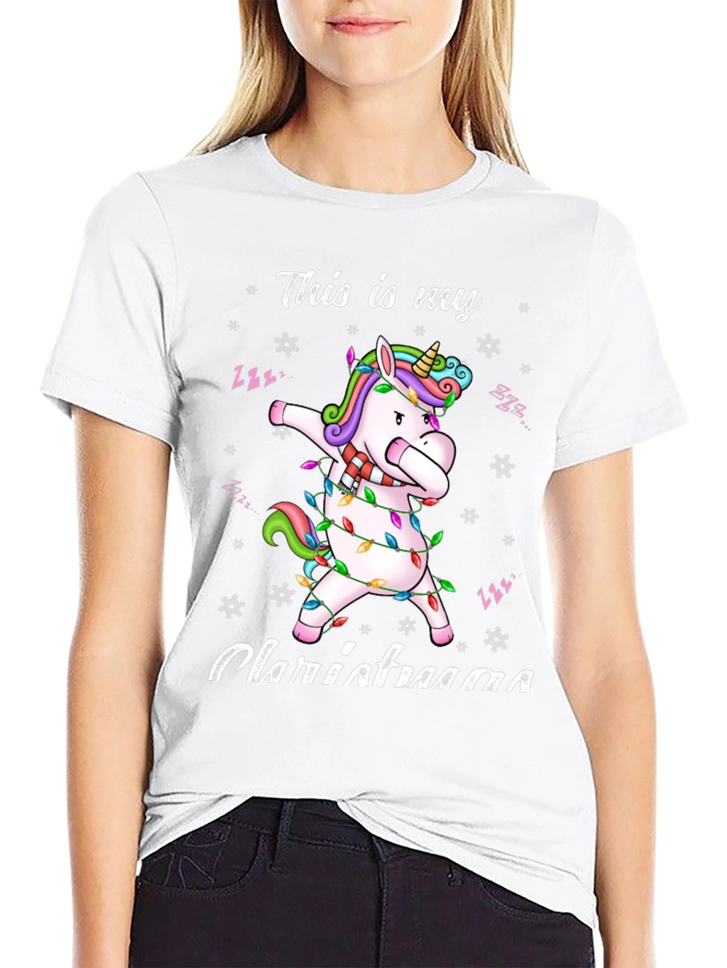 Unicorn Dabbing Christmas T-Shirt
