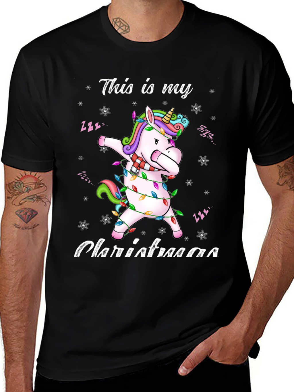 Unicorn Dabbing Christmas T-Shirt