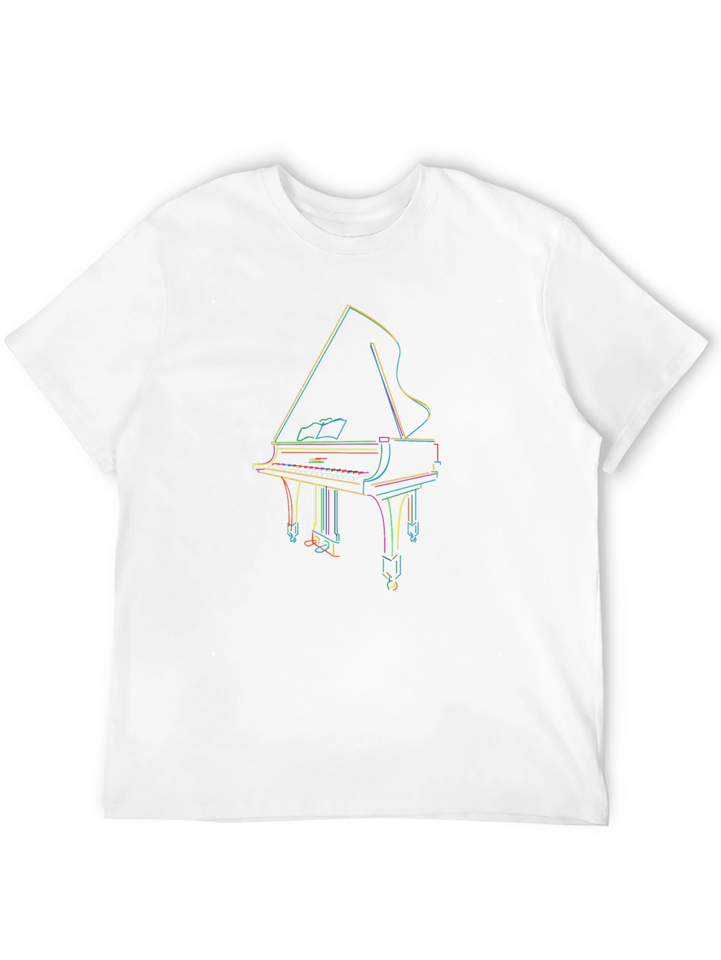 Rainbow Grand Piano T-Shirt - Musicians Statement