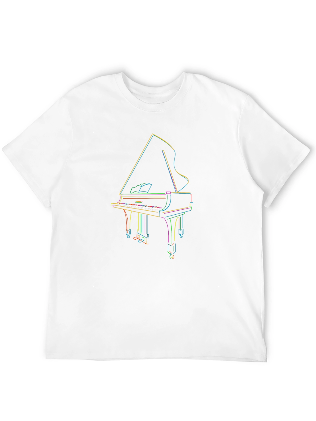 Rainbow Grand Piano T-Shirt - Musicians Statement