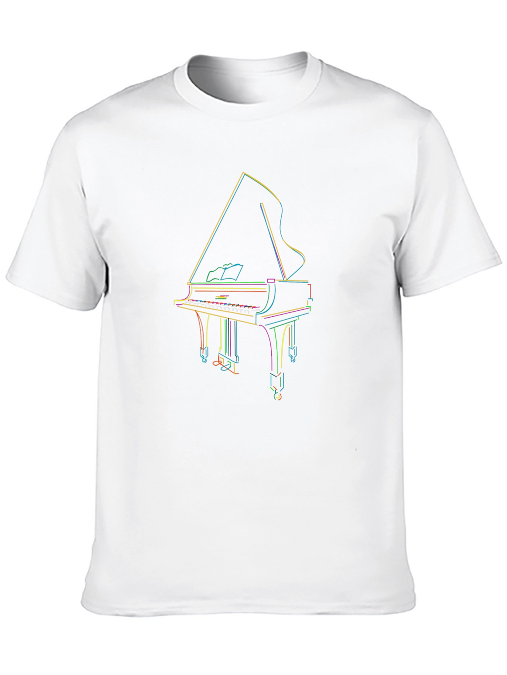 Rainbow Grand Piano T-Shirt - Musicians Statement