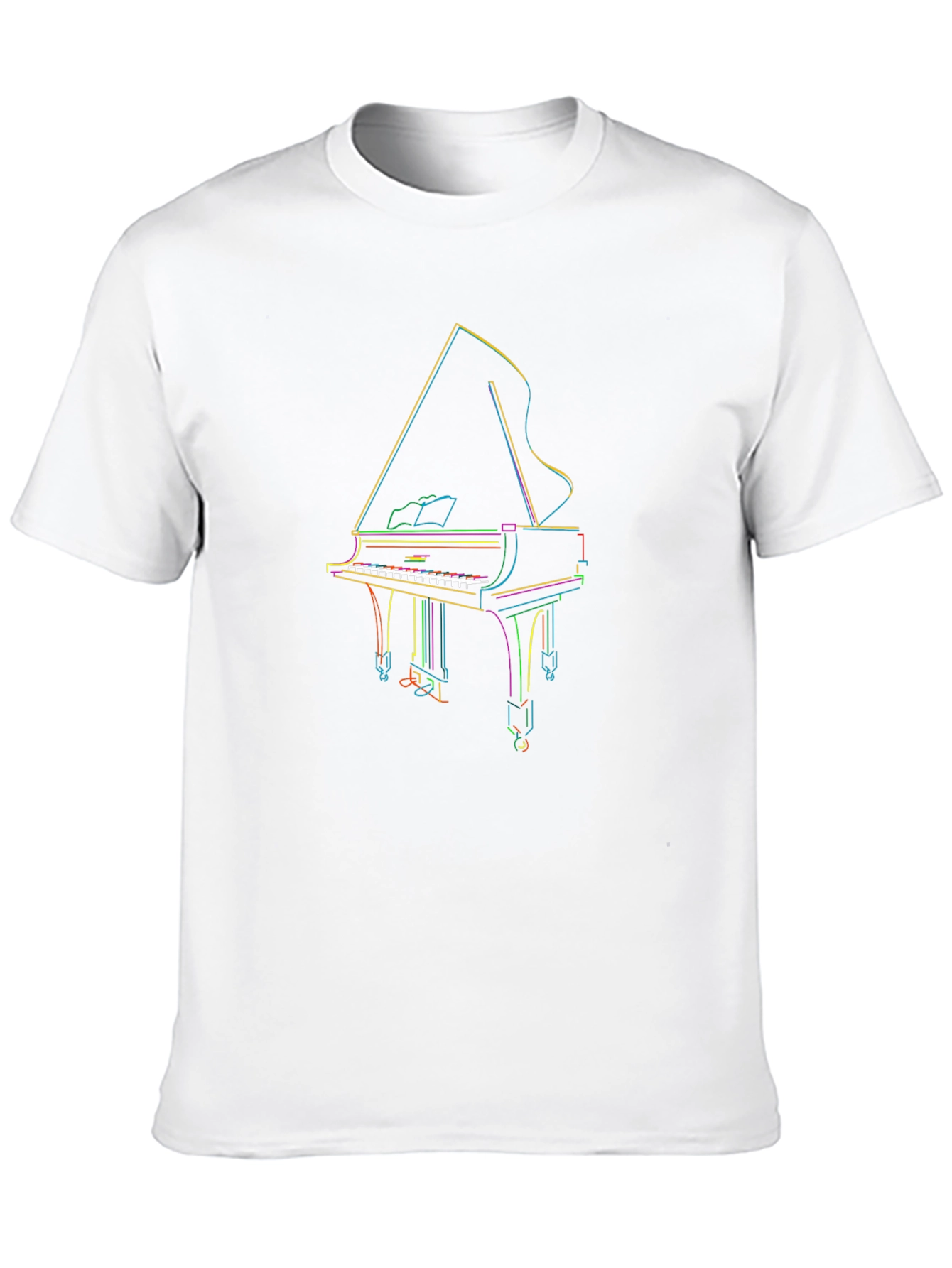 Rainbow Grand Piano T-Shirt - Musicians Statement