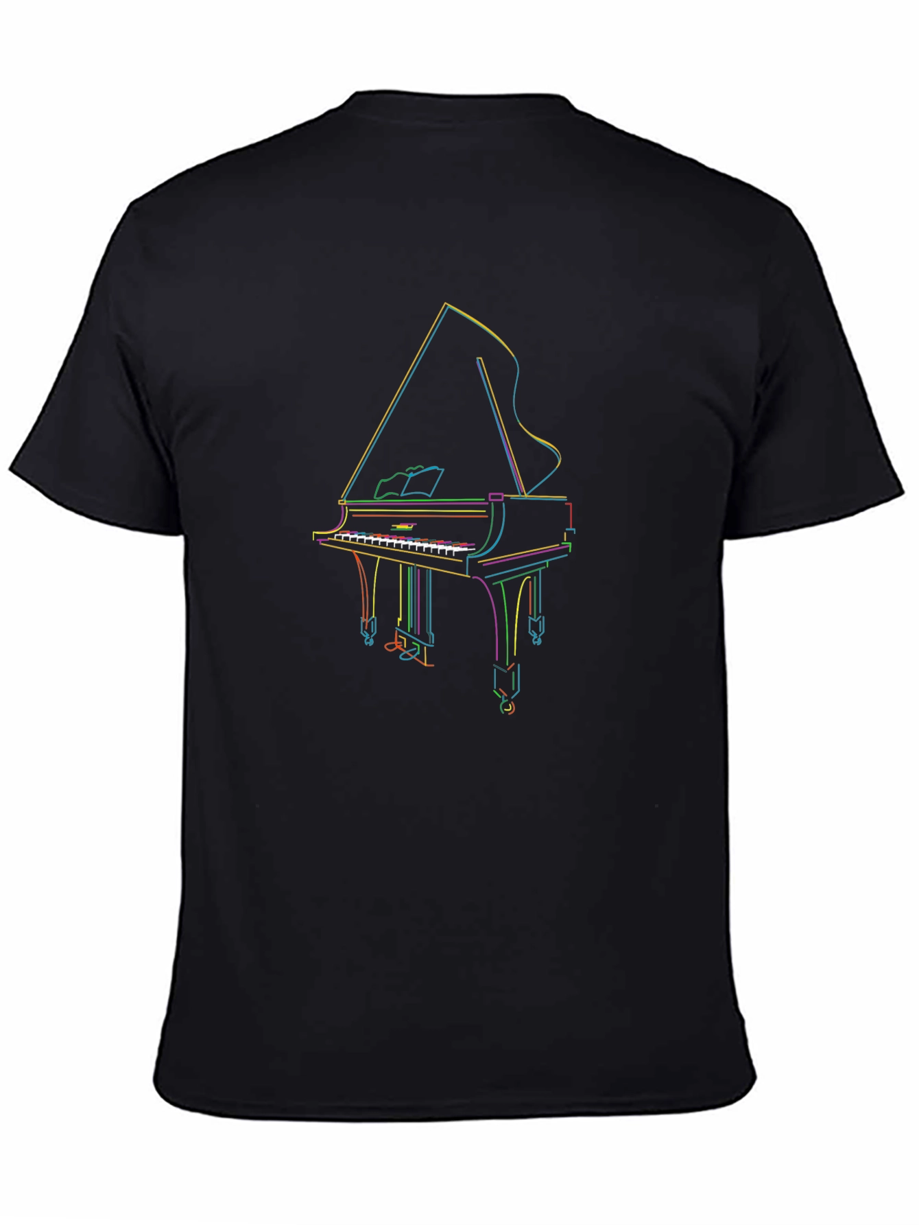 Rainbow Grand Piano T-Shirt - Musicians Statement