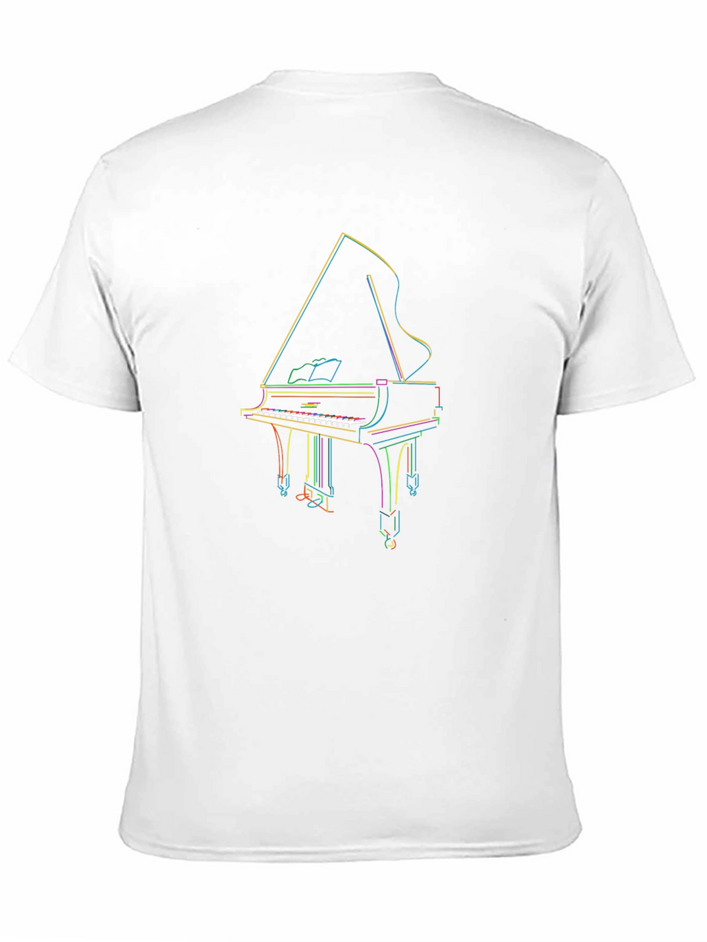 Rainbow Grand Piano T-Shirt - Musicians Statement