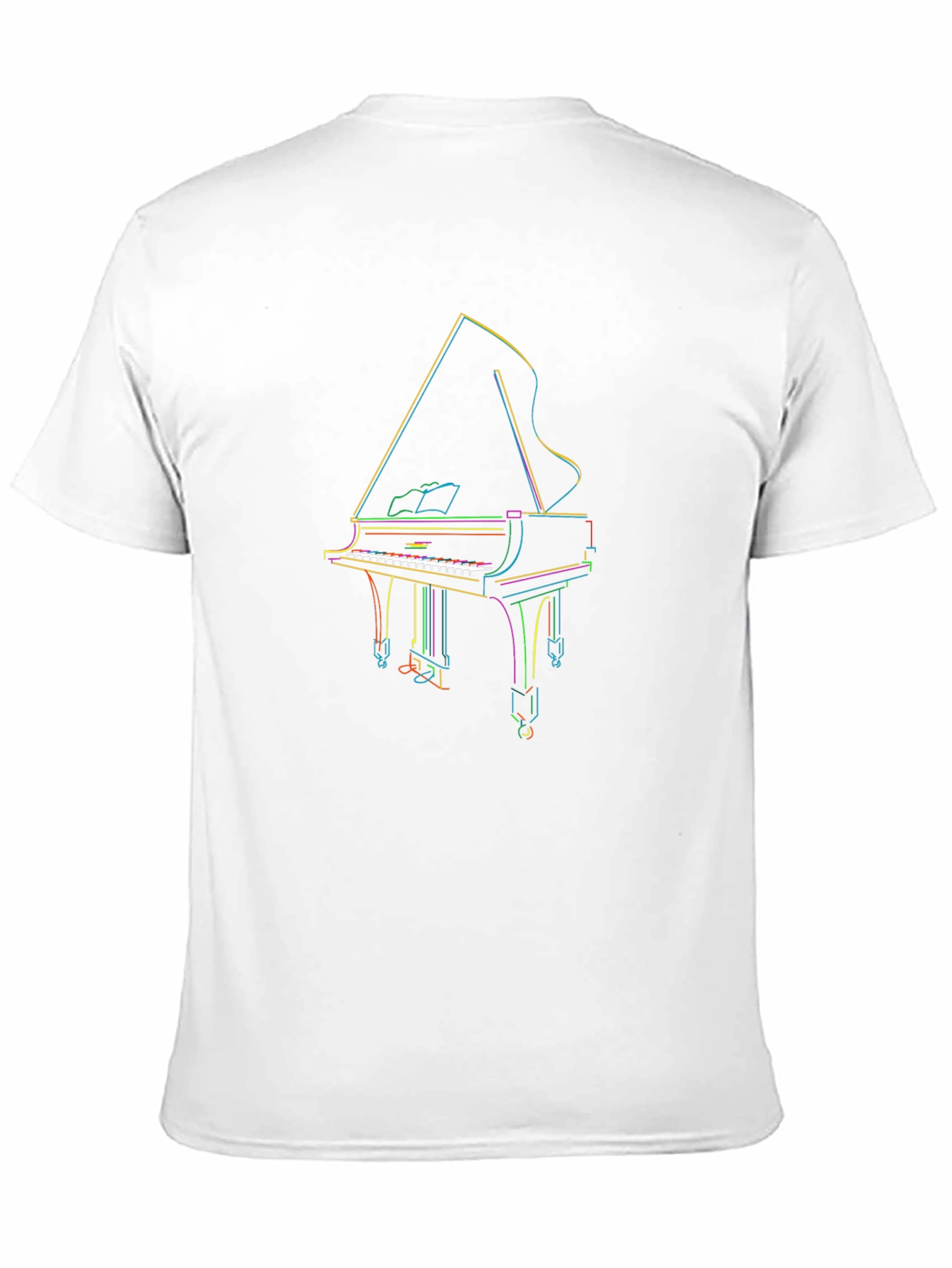 Rainbow Grand Piano T-Shirt - Musicians Statement