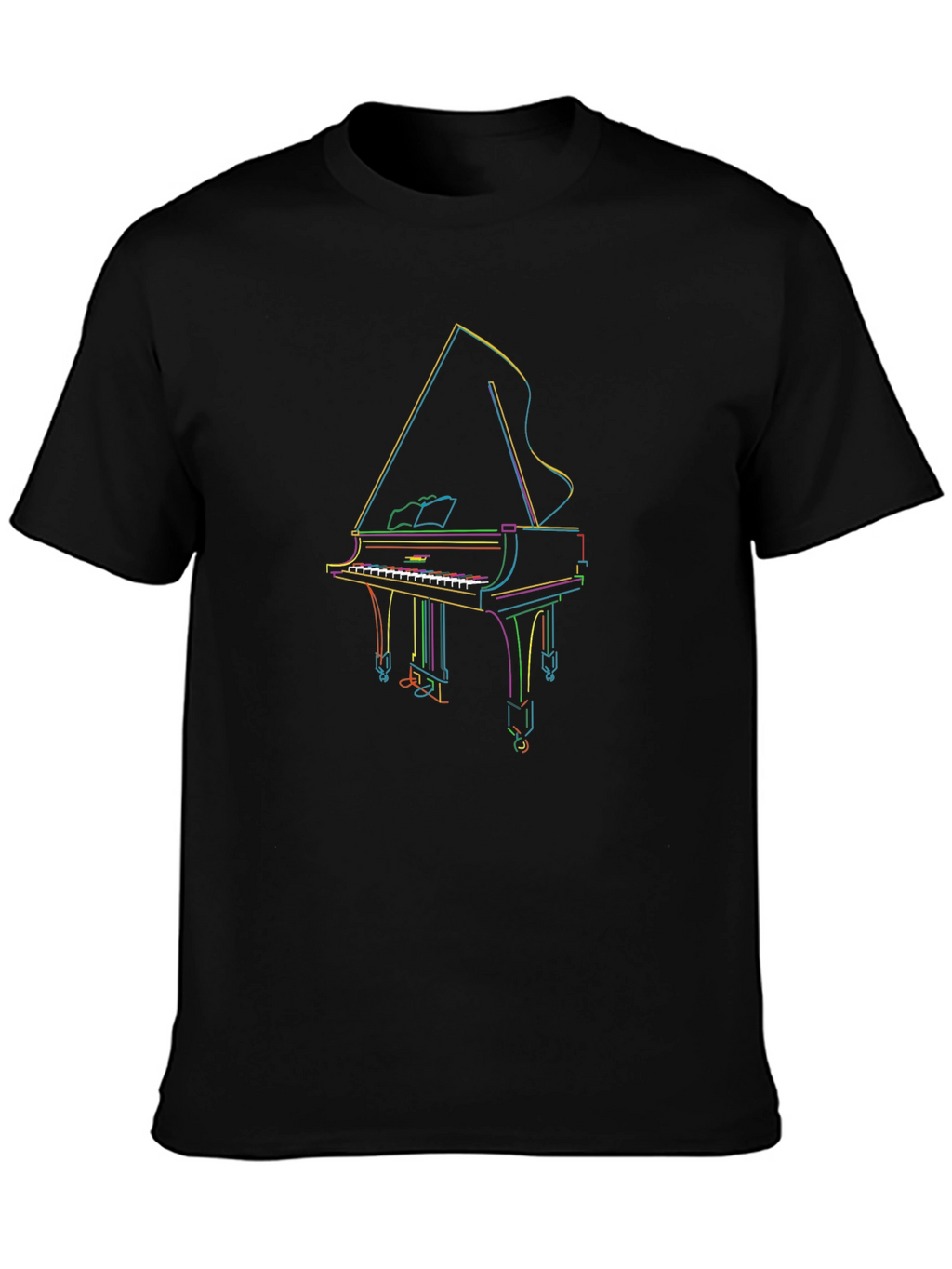 Rainbow Grand Piano T-Shirt - Musicians Statement