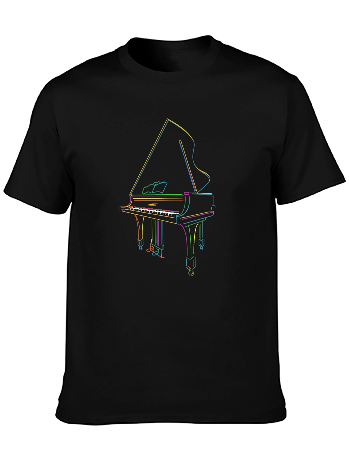 Rainbow Grand Piano T-Shirt - Musicians Statement