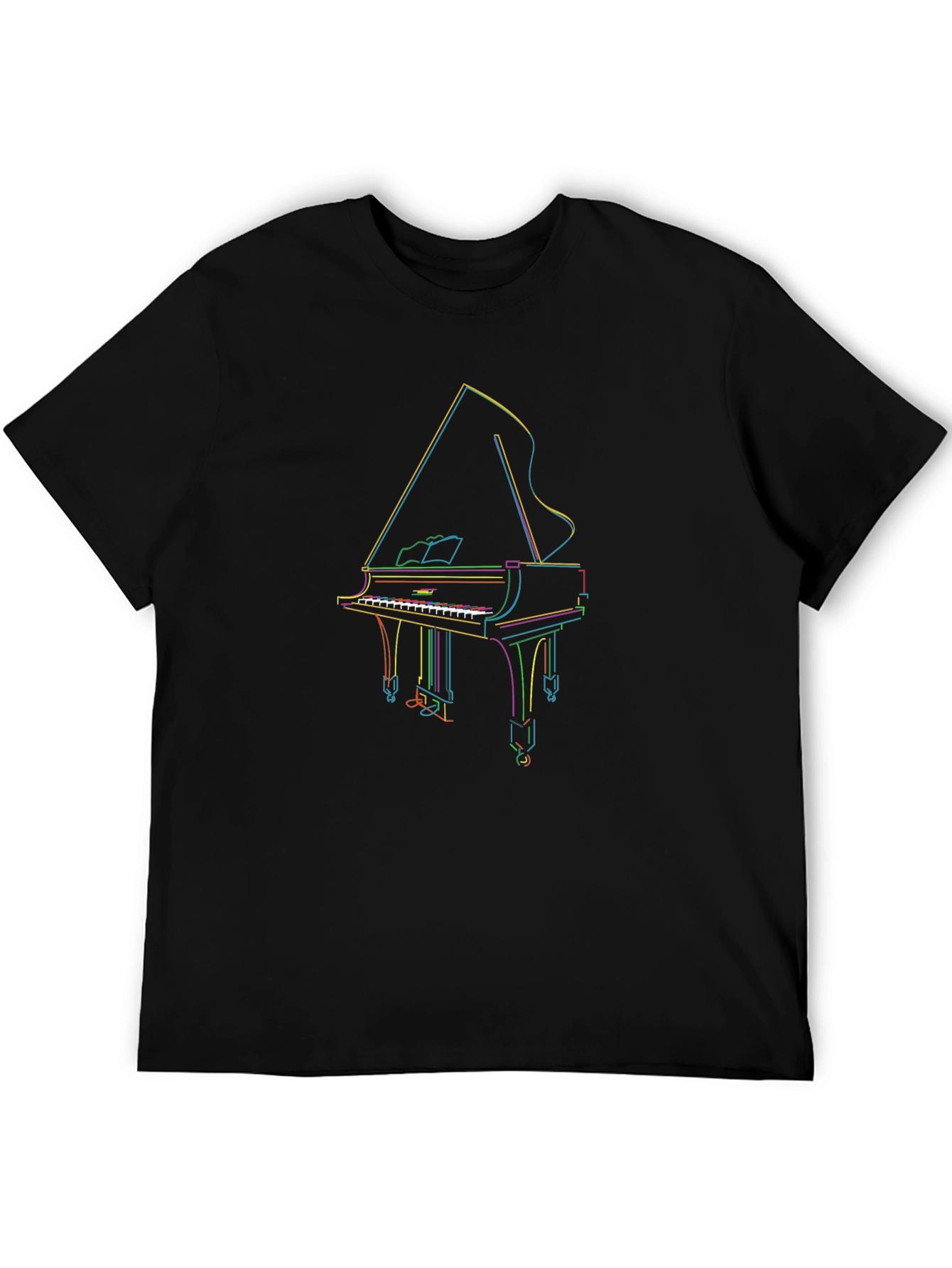 Rainbow Grand Piano T-Shirt - Musicians Statement