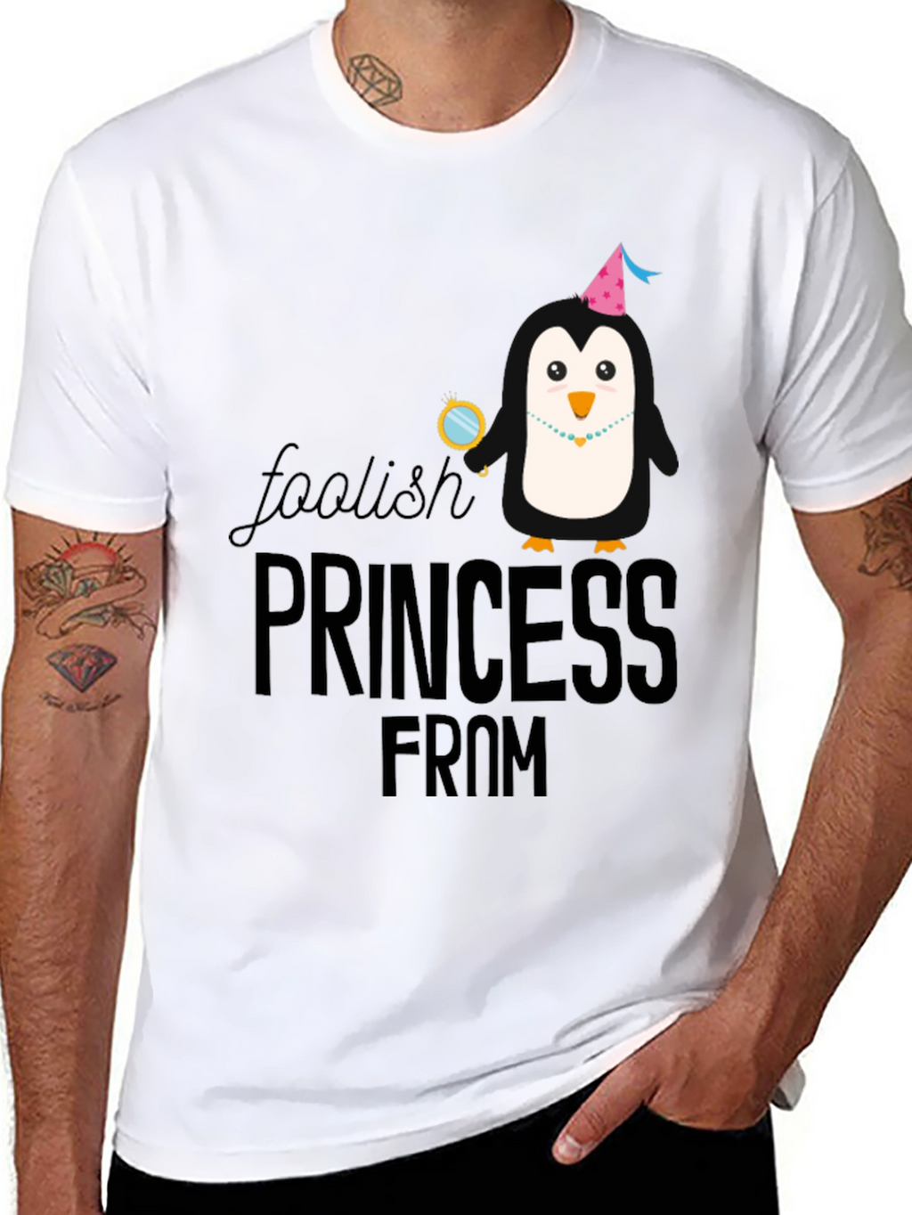Foolish Princess Graphic Tee - Black