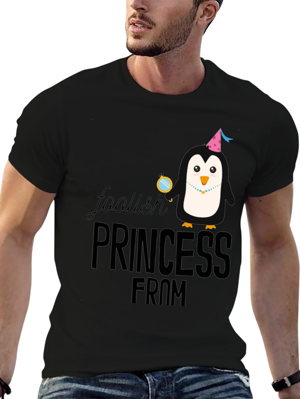Foolish Princess Graphic Tee - Black