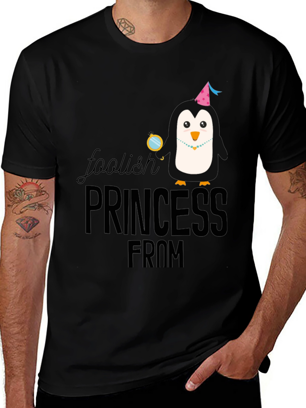 Foolish Princess Graphic Tee - Black