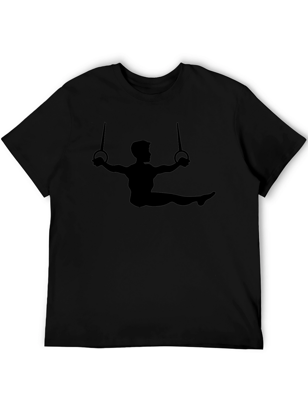 Gymnast Rings Graphic Tee - Black Cotton T-Shirt