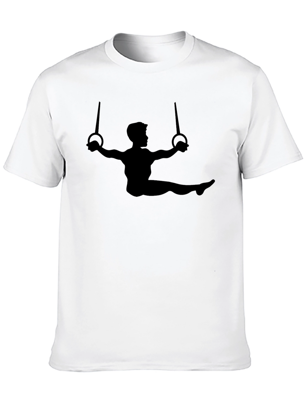 Gymnast Rings Graphic Tee - Black Cotton T-Shirt
