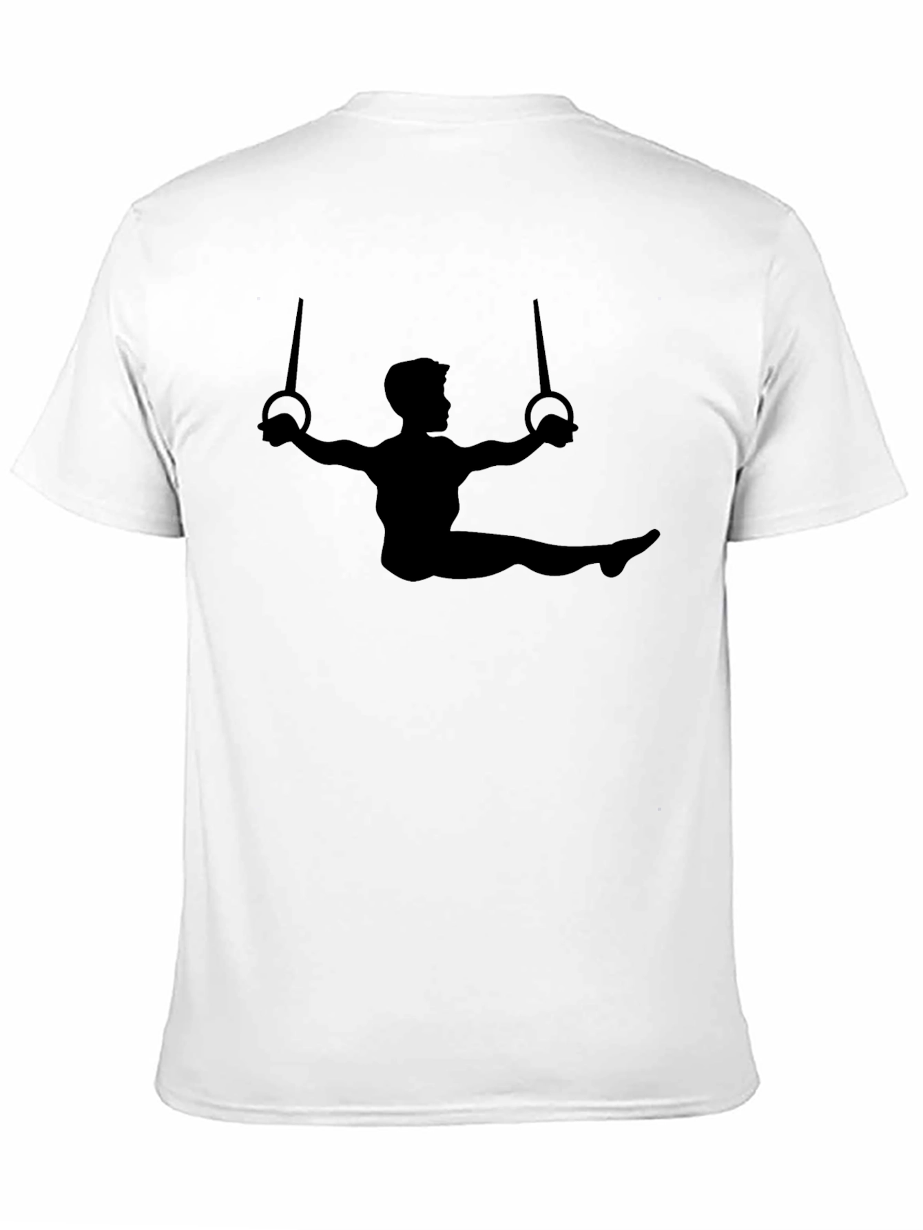 Gymnast Rings Graphic Tee - Black Cotton T-Shirt