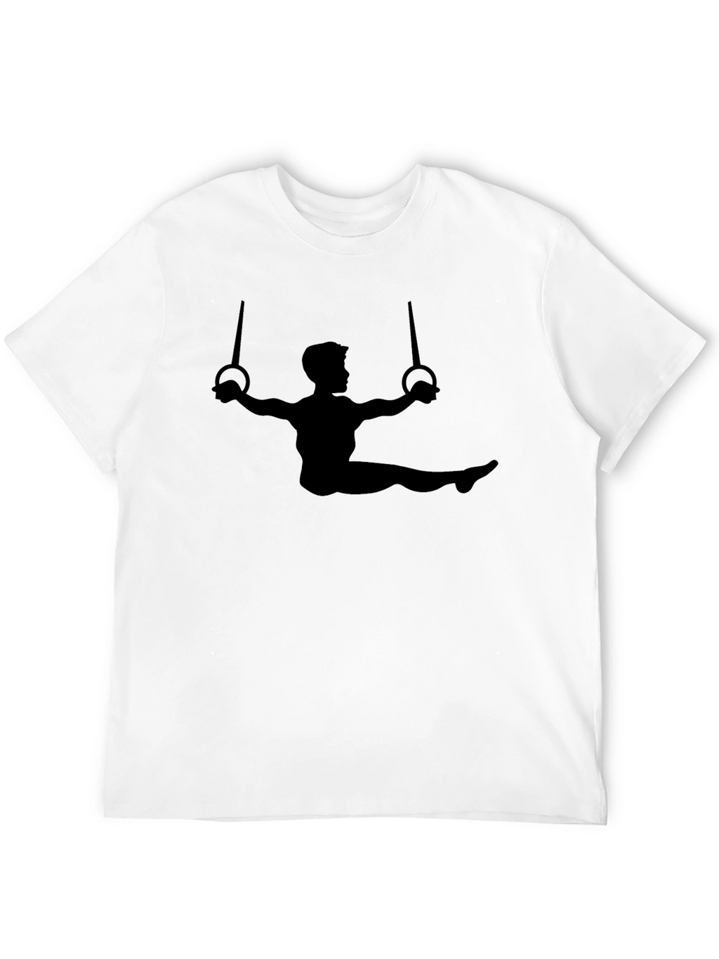Gymnast Rings Graphic Tee - Black Cotton T-Shirt