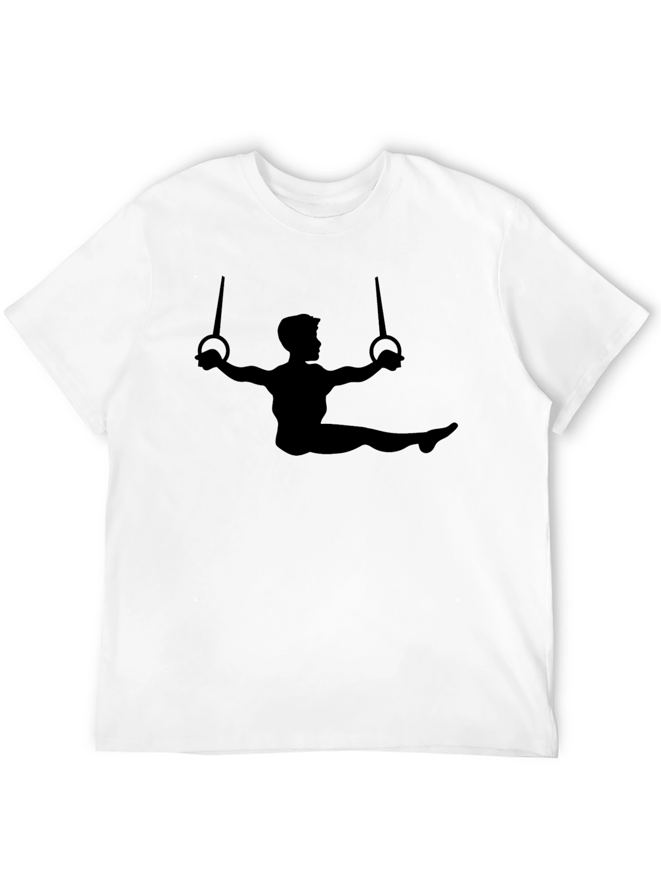 Gymnast Rings Graphic Tee - Black Cotton T-Shirt