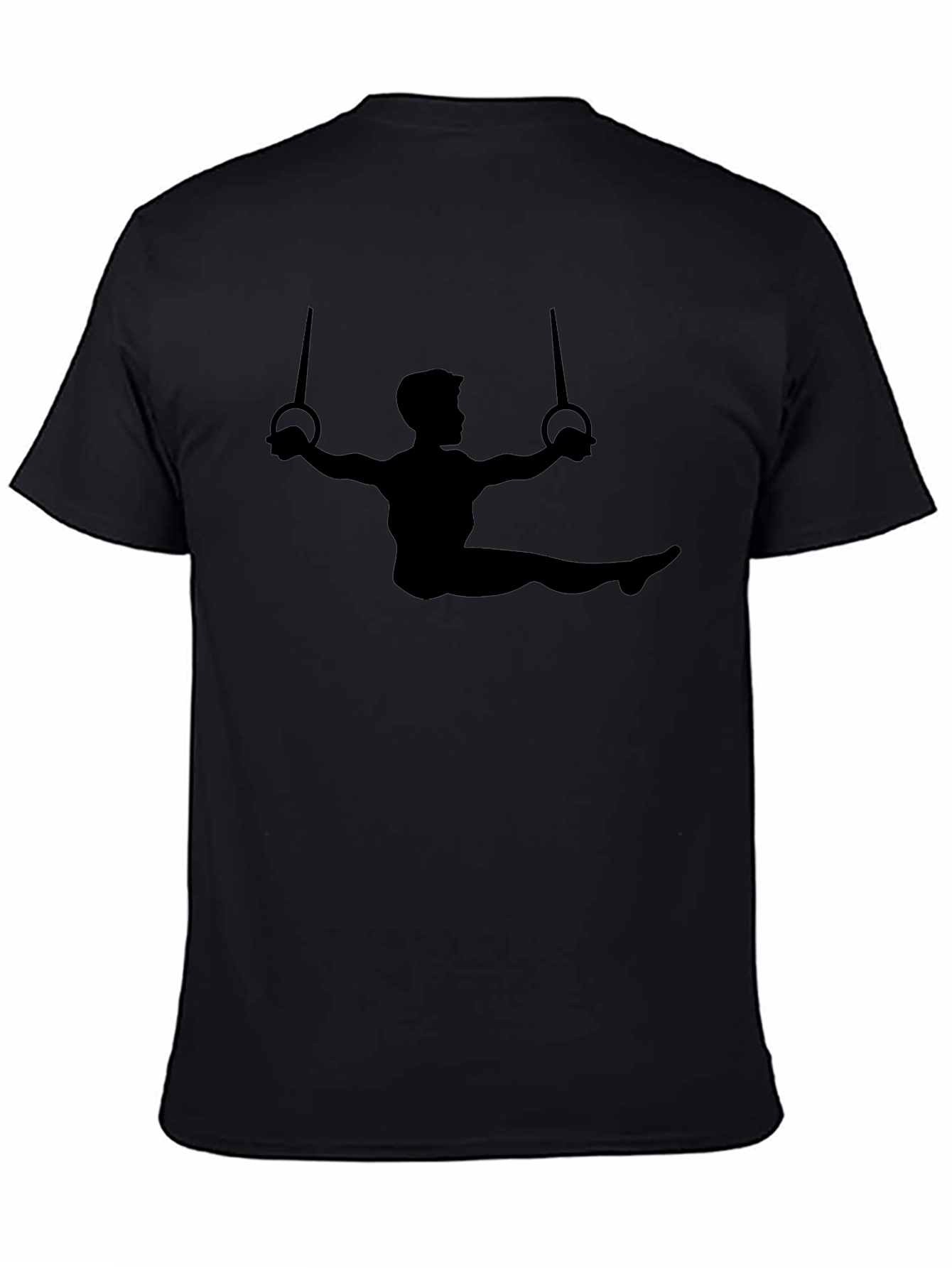 Gymnast Rings Graphic Tee - Black Cotton T-Shirt