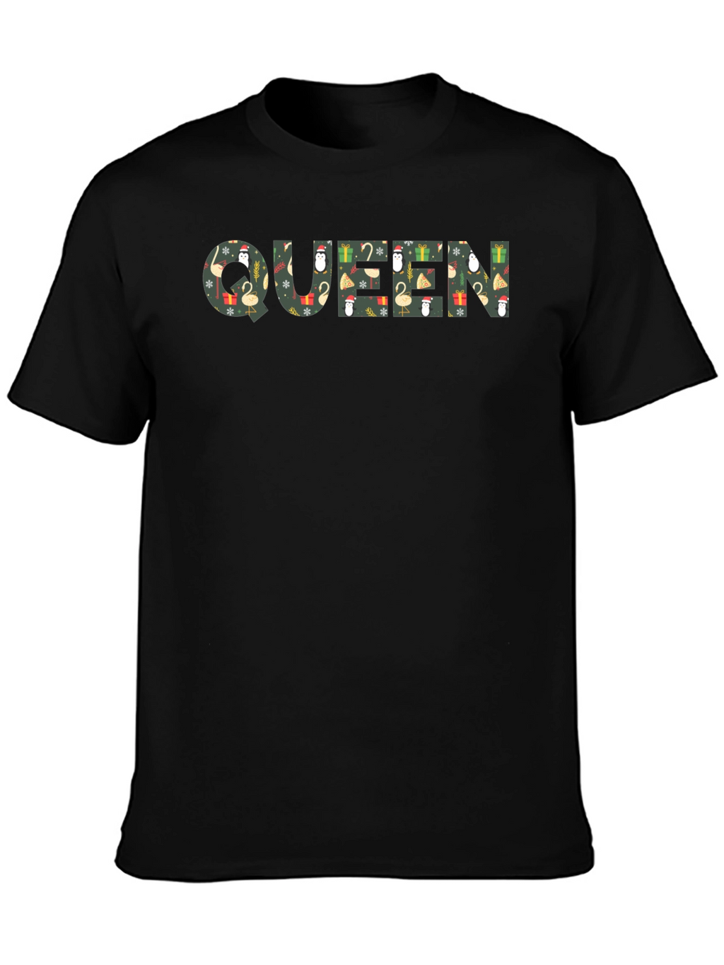 Queen Christmas Pattern Graphic Tee