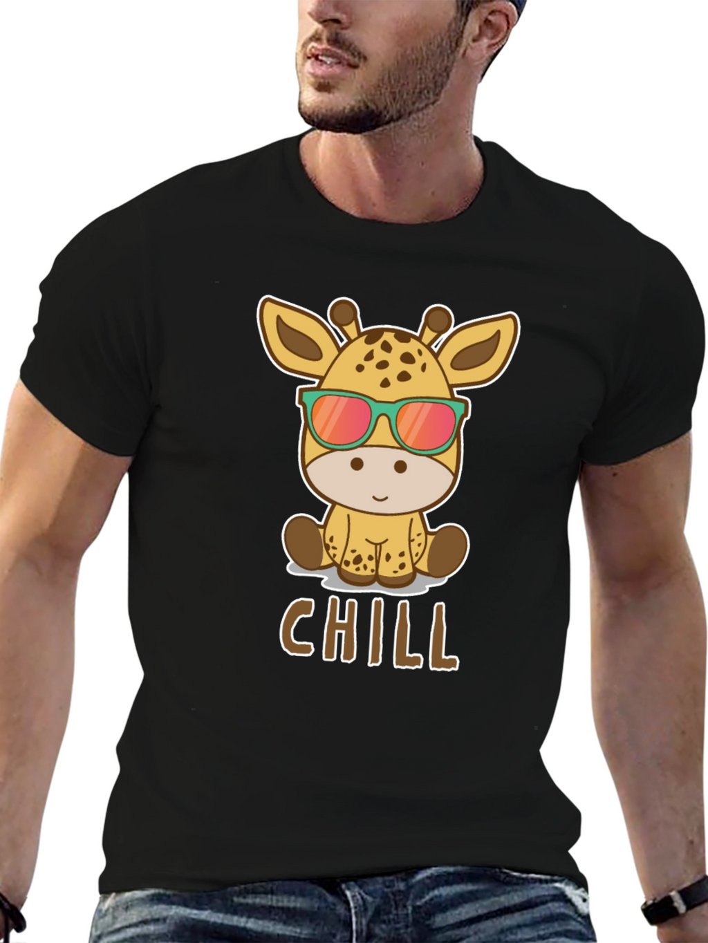 Chill Giraffe T-Shirt - Cool Animal Graphic Tee