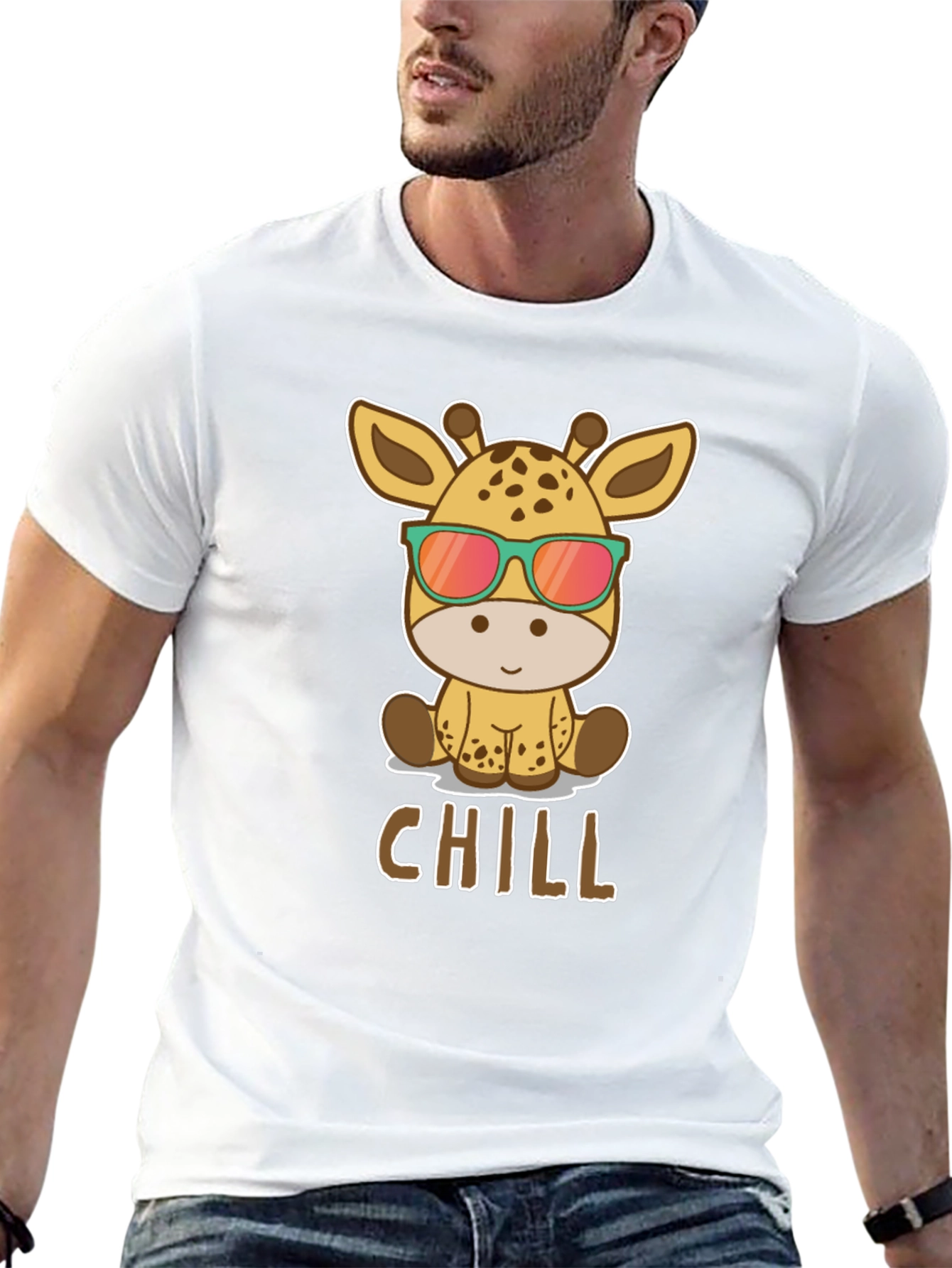 Chill Giraffe T-Shirt - Cool Animal Graphic Tee