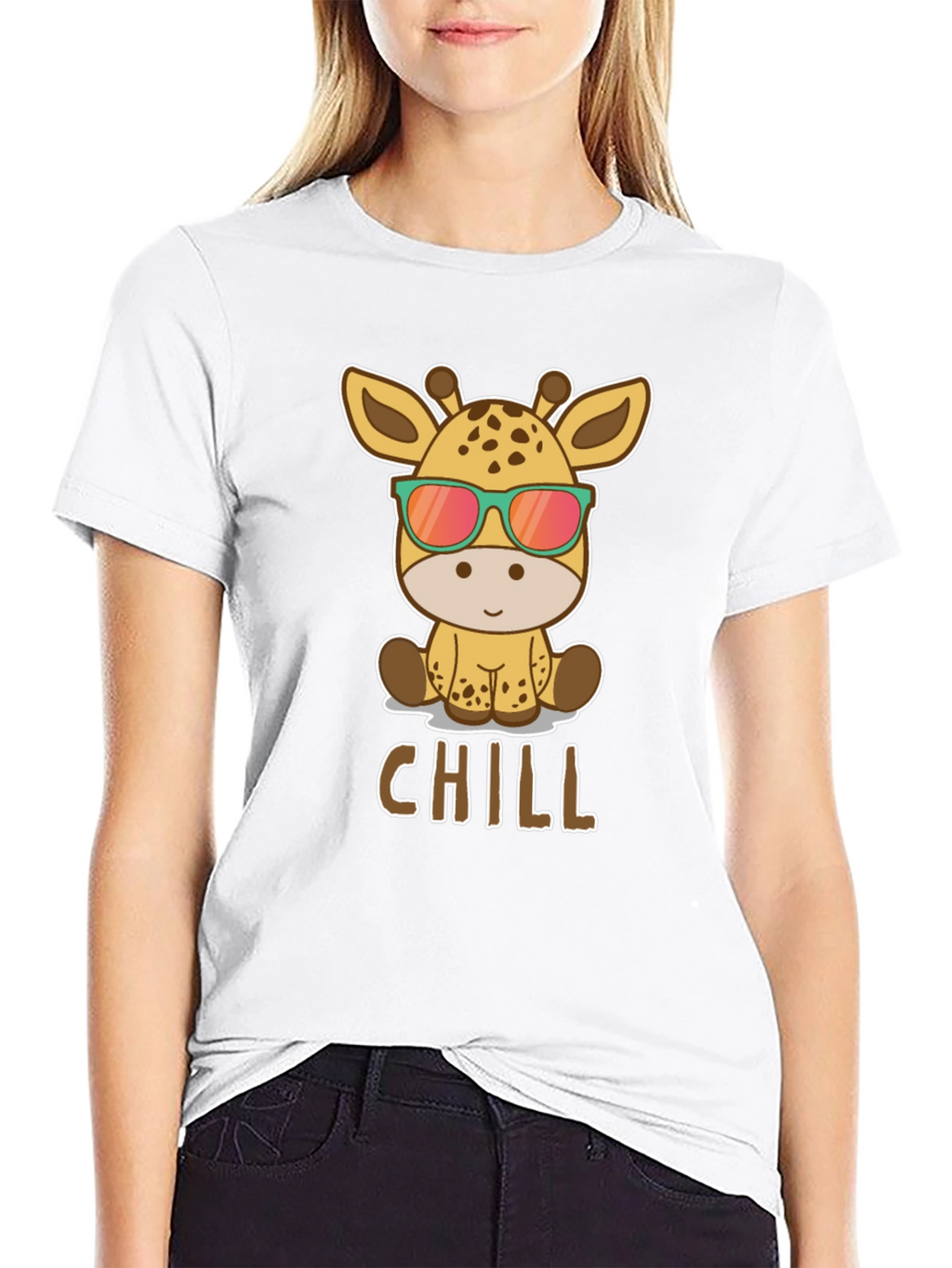 Chill Giraffe T-Shirt - Cool Animal Graphic Tee