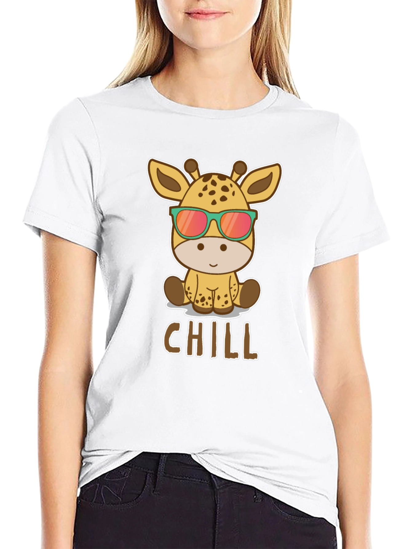 Chill Giraffe T-Shirt - Cool Animal Graphic Tee