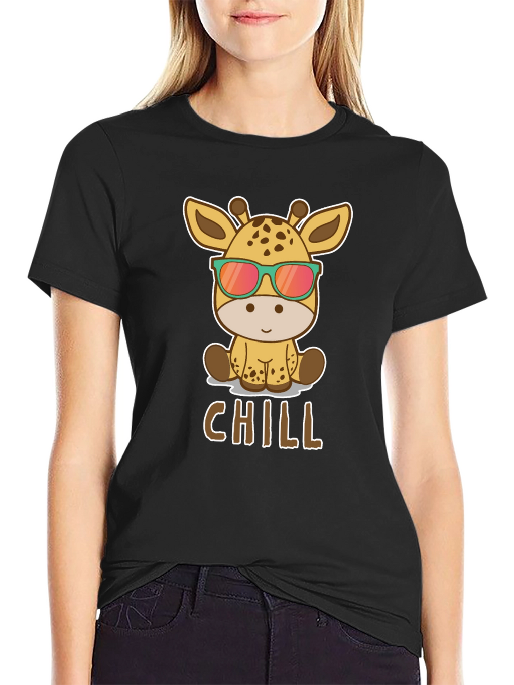 Chill Giraffe T-Shirt - Cool Animal Graphic Tee
