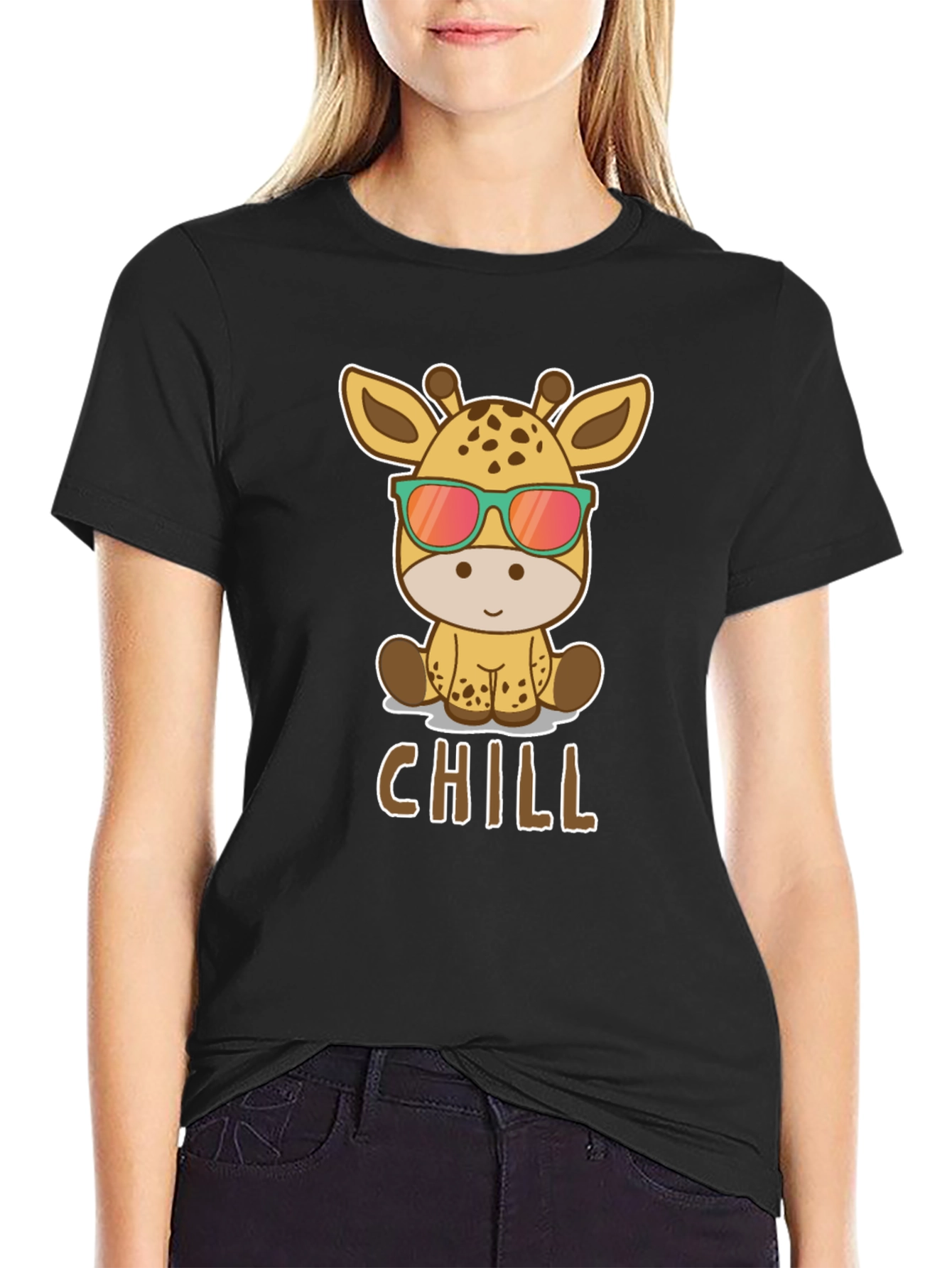 Chill Giraffe T-Shirt - Cool Animal Graphic Tee