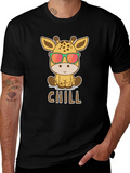 Chill Giraffe T-Shirt - Cool Animal Graphic Tee