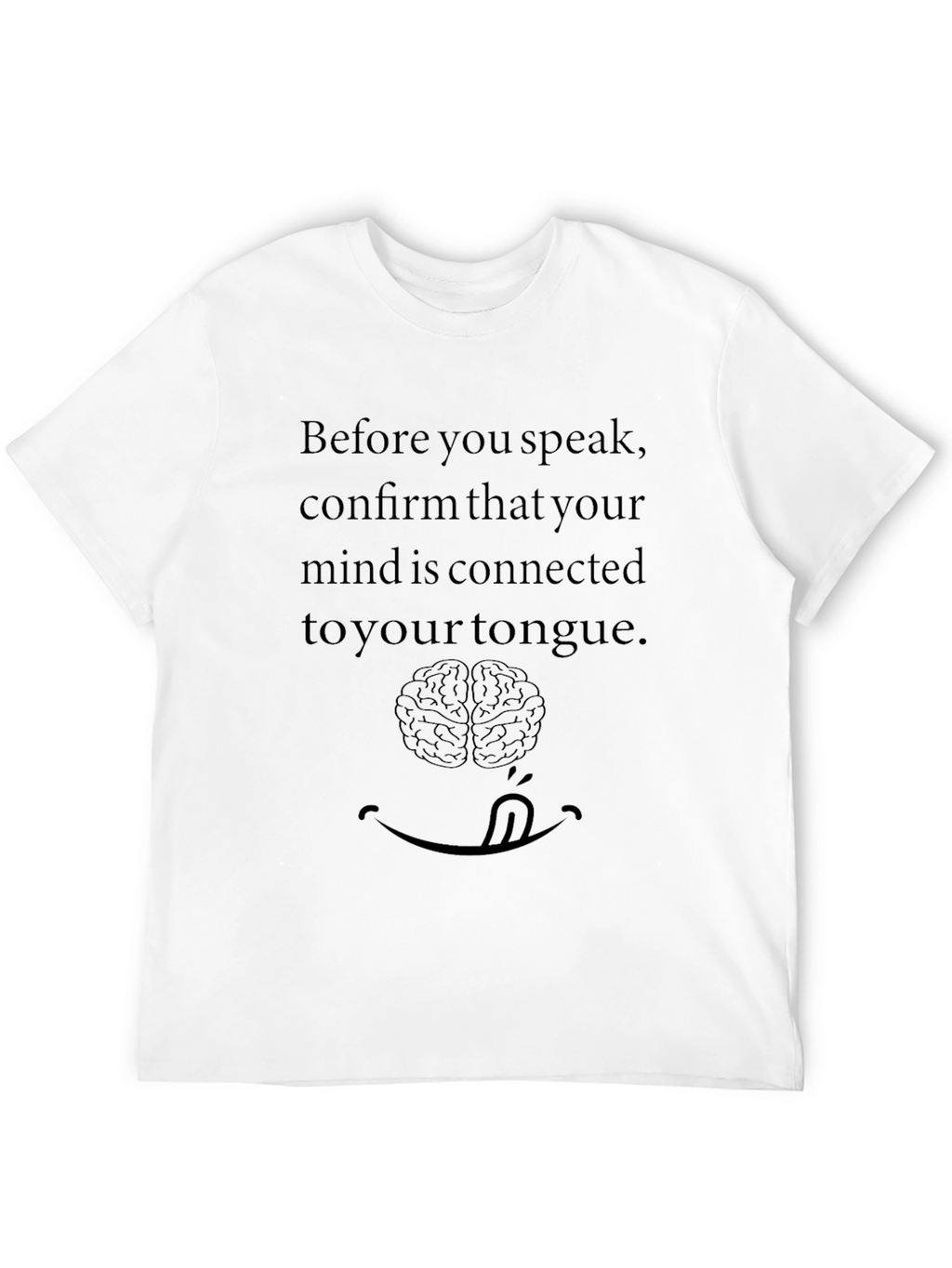 Mind-Tongue Connection Graphic T-Shirt - Black