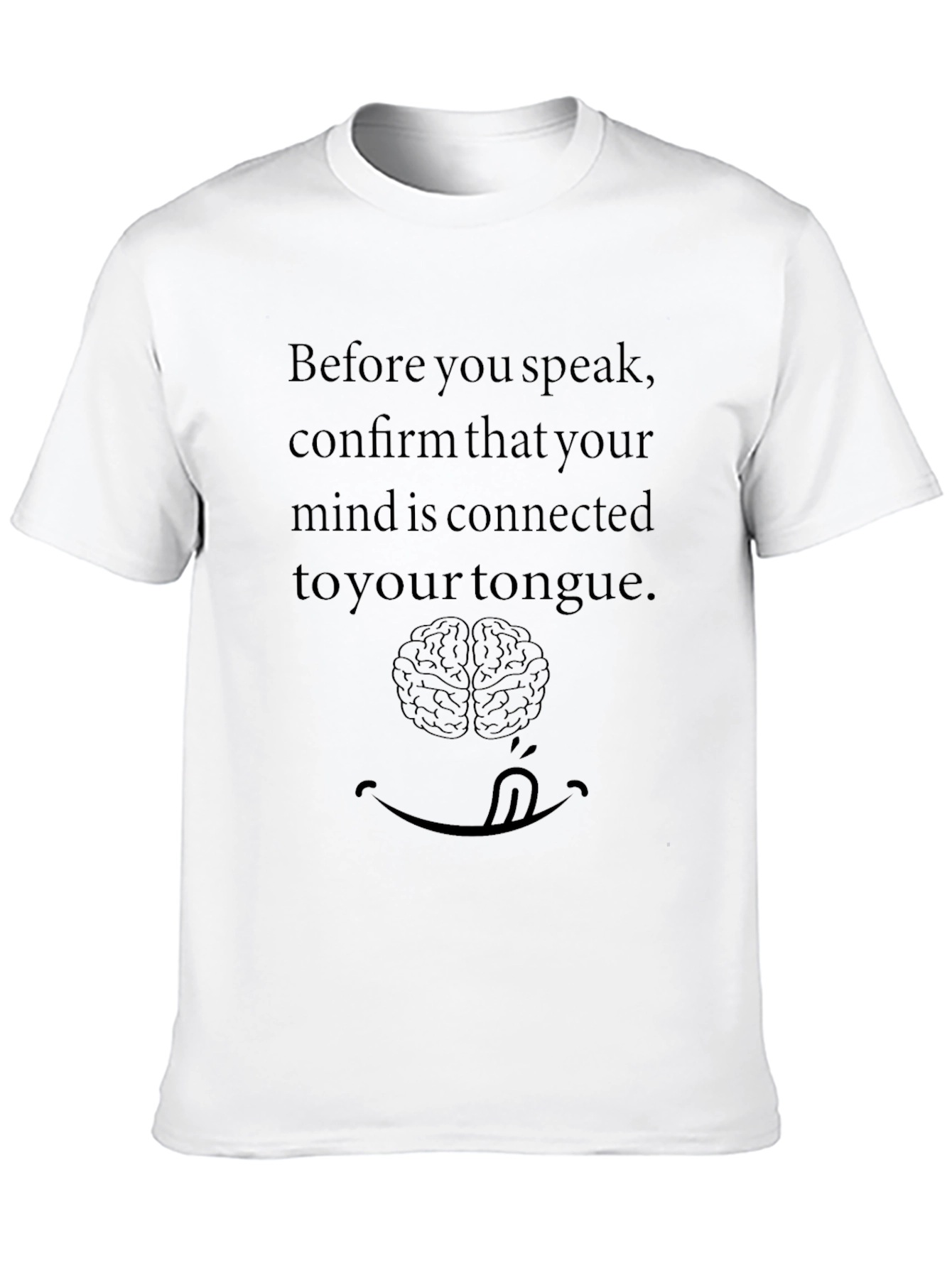 Mind-Tongue Connection Graphic T-Shirt - Black