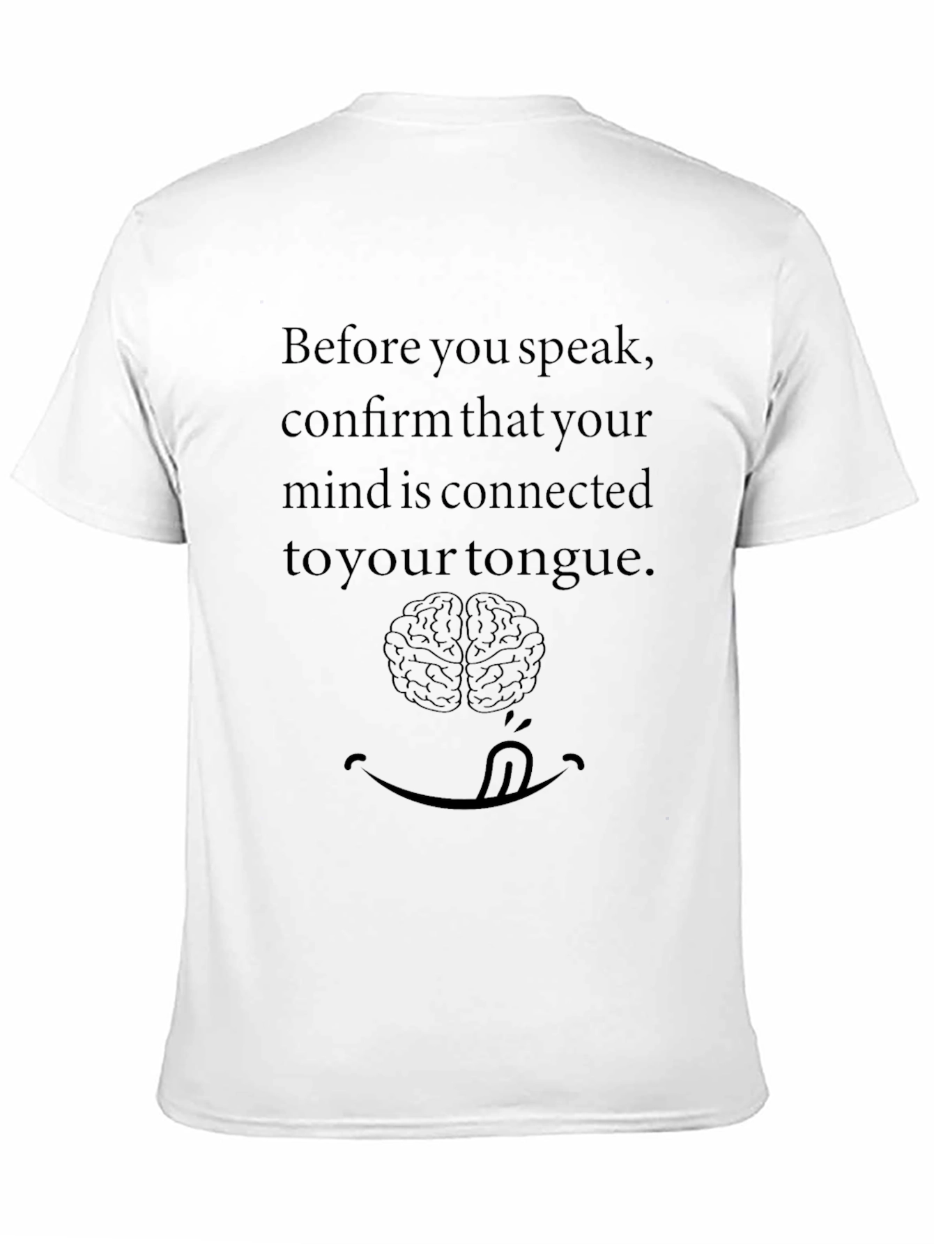 Mind-Tongue Connection Graphic T-Shirt - Black