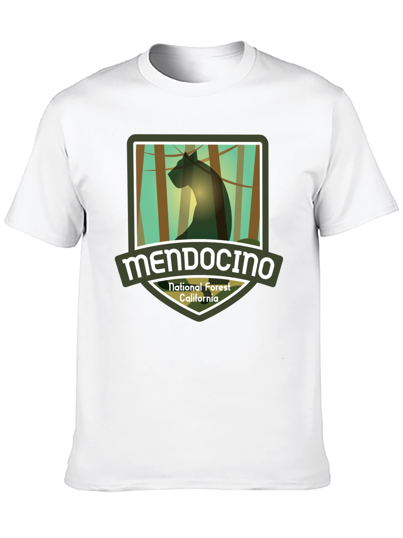 Mendocino National Forest T-Shirt - California Bear Tee