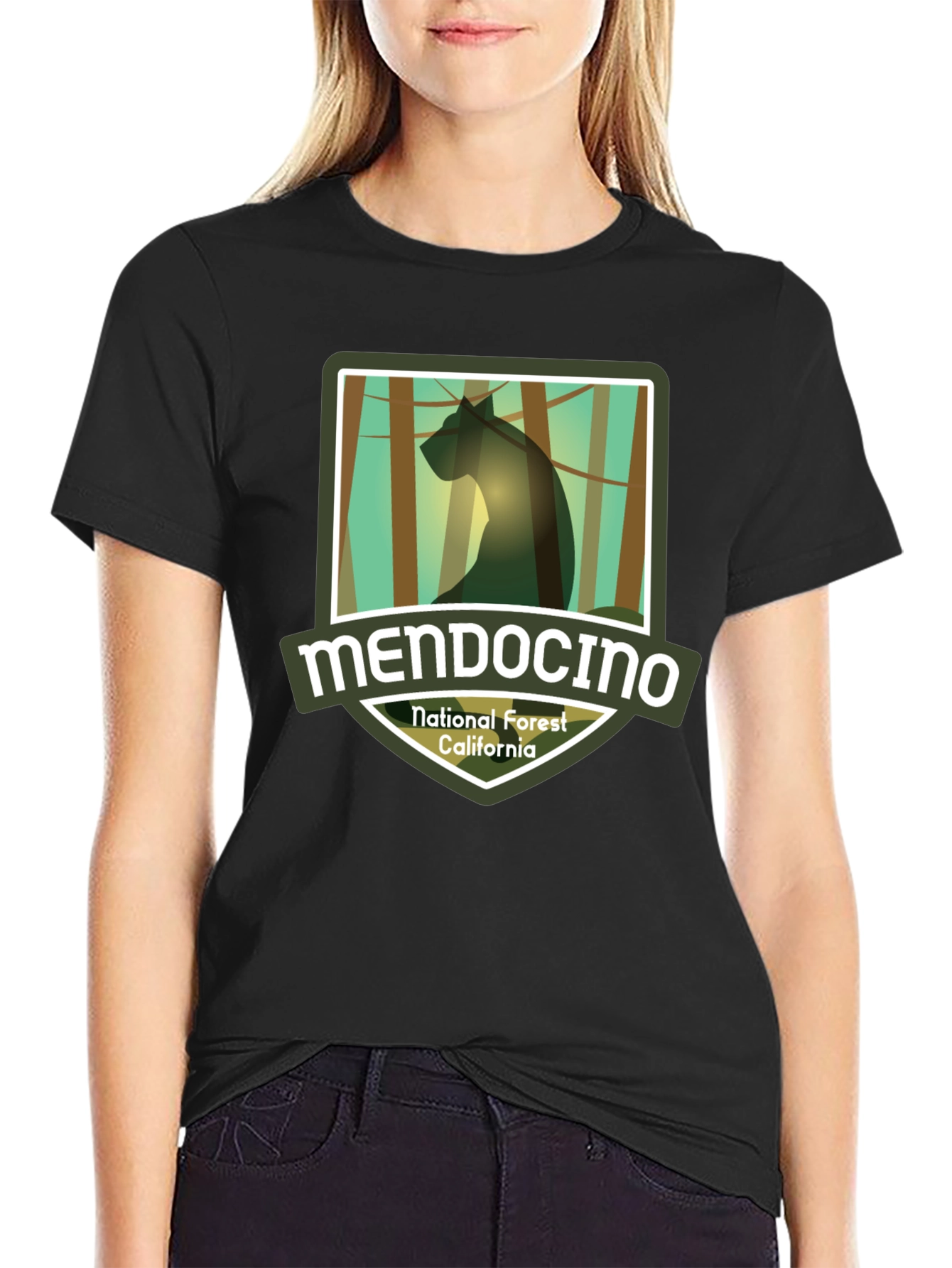 Mendocino National Forest T-Shirt - California Bear Tee