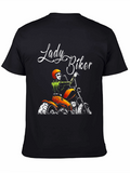 Lady Biker Graphic Tee - Ride in Style
